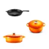 Set vase din fonta franceza calitate, Voeux, oranj