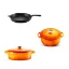 Set vase din fonta franceza calitate, Voeux, oranj