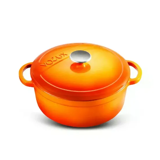 Cratita fonta emailata 24cm oranj, Voeux in set