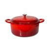Cratita de fonta emailata Sofi, 28cm, rosie