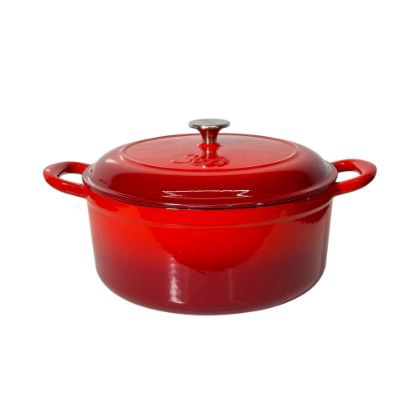 Cratita de fonta emailata Sofi, 28cm, rosie