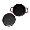 Cratita cu capac din fonta emailata 24cm rosie M-Cooker