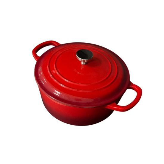 Cratita din fonta emailata 24cm rosie MCooker