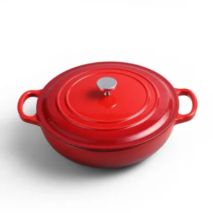 Cratita josuta de fonta emailata 26cm, rosie, M-Cooker