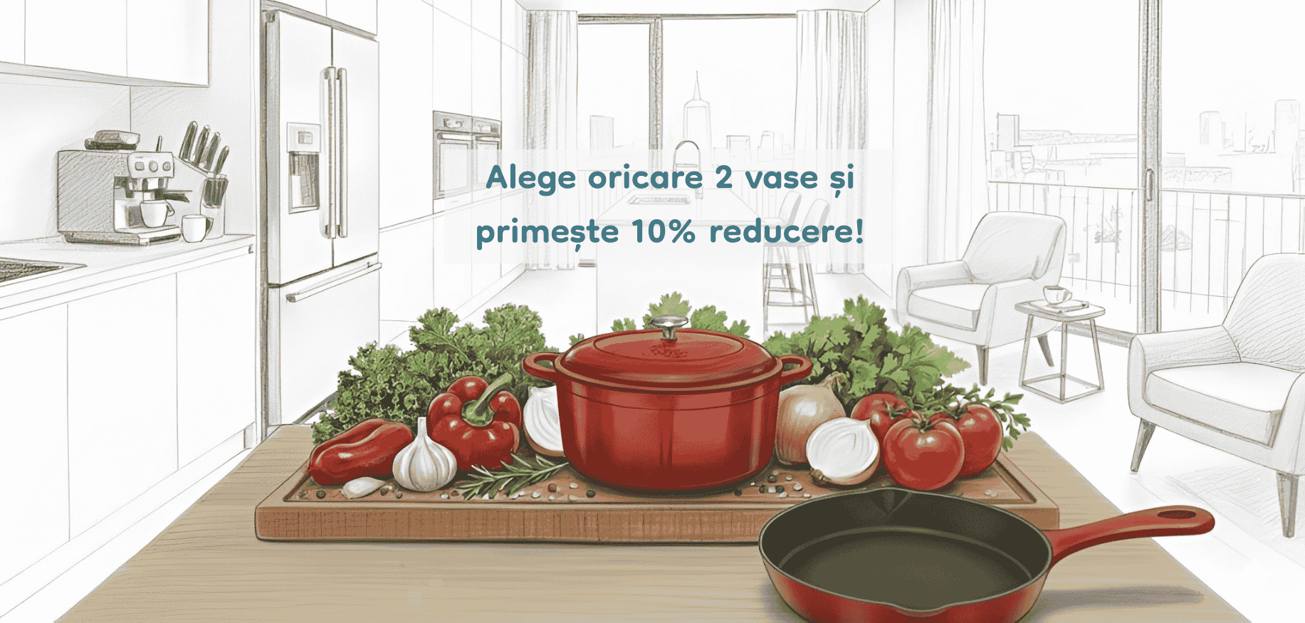 Reducere 10% pentru 2 vase