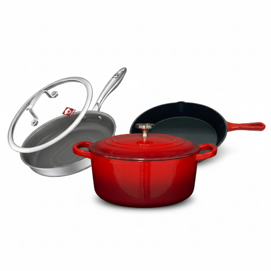 Set cratita Sofi si tigaie Kobach 24cm, cadou Tigaie 25cm