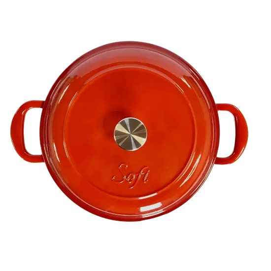 Poza cu Cratiță josuță din fontă emailată SOFI ETERNA™, 28 cm, 4L, roșie