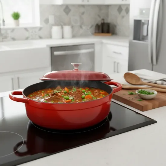 Poza cu Cratiță josuță din fontă emailată SOFI ETERNA™, 28 cm, 4L, roșie