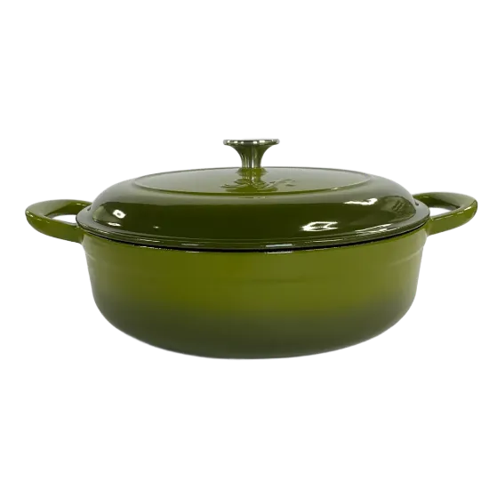 Poza cu Cratiță joasă din fontă emailată SOFI ETERNA™ 28 cm, 4 L, Olive