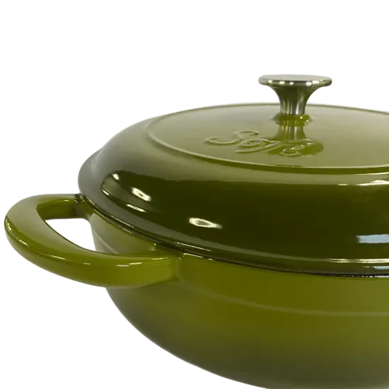 Poza cu Cratiță joasă din fontă emailată SOFI ETERNA™ 28 cm, 4 L, Olive